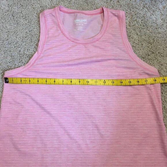 2 Cotton Candy Pink Horizontal Herringbone Print Tank Tops - Picture 12 of 15